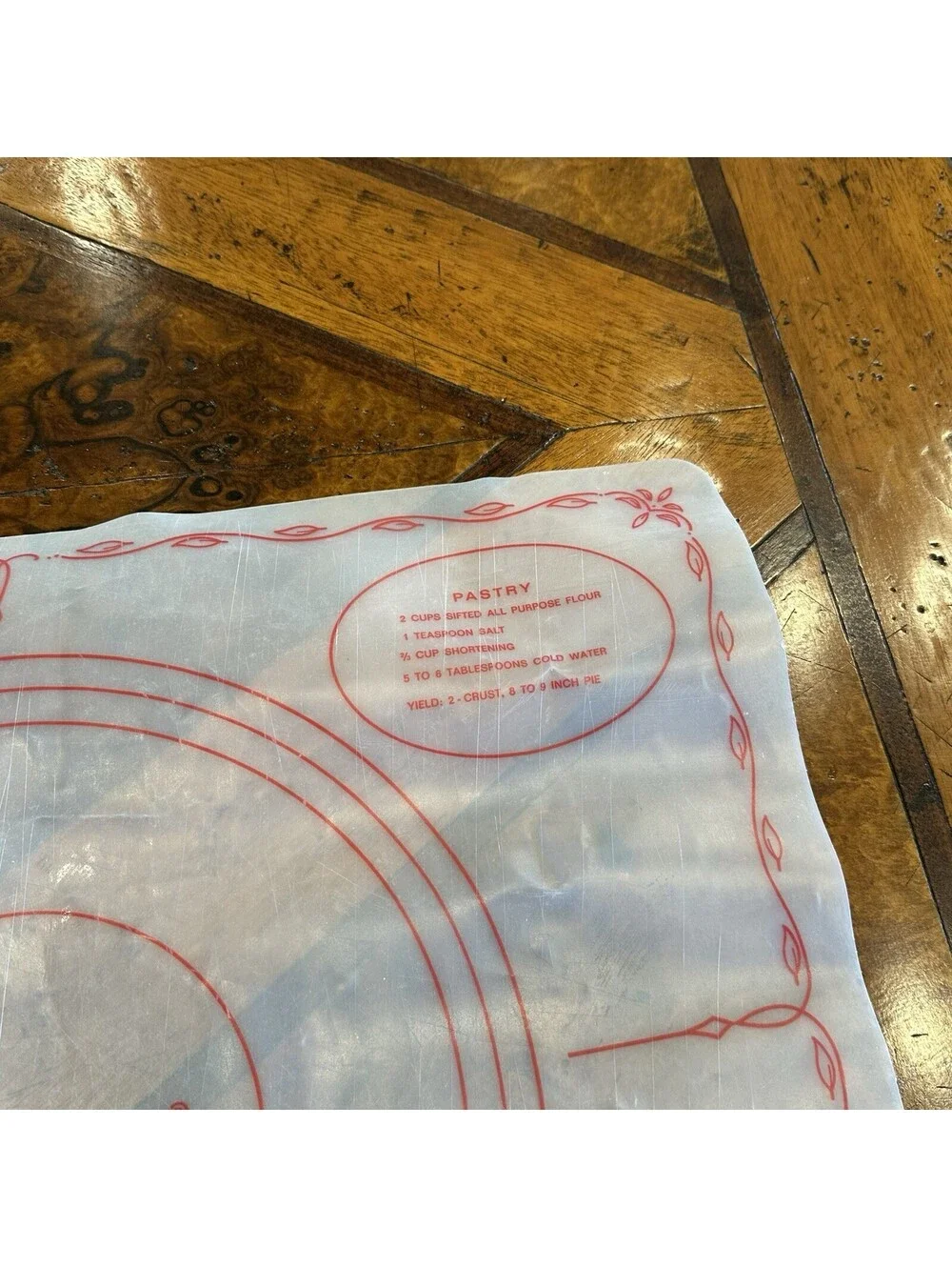 Vintage Tupperware Pastry Mat 1965 Rolling Mat Baking Guide Conversions
